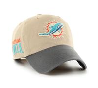 '47 Miami Dolphins NFL Ashford Snap Clean Up Unisex Baseball Cap - Khaki