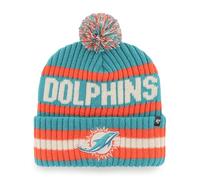 47 Miami Dolphins NFL Bering Unisex Winter Knit Bobble, One Size Fit, Team Badge, Neptune
