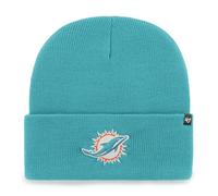 47 Miami Dolphins NFL Haymaker Unisex Beanie Cuff Knit, One Size Fit, Team Badge, Neptune