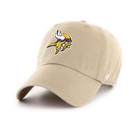 47 Minnesota Vikings NFL Clean Up Unisex Baseball Cap, Adjustable, Team Badge, Khaki