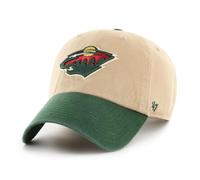47 Minnesota Wild NHL Clean Up Two Tone Khaki Green Adjustable Cap