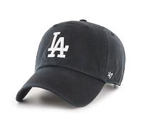 47 ' MLB Black White Clean Up Adjustable Hat Cap, Adult One Size, Los Angeles Dodgers Black, One size