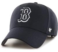 47 MLB Black White Outline Primary Logo MVP Adjustable Structure Hat, Adult One Size Fits All, Boston Red Sox - Black, One size