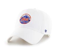‘47 MLB Cooperstown Clean-Up Adjustable Cap, Adult, New York Mets White, One Size