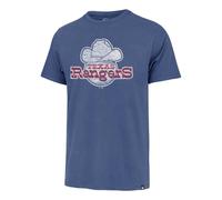 47 MLB Men's Official Distressed Cooperstown Primary Logo Premier Franklin T-Shirt, Texas Rangers - Blue, Medium