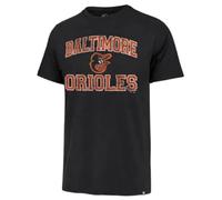47 MLB Men's Union Arch Franklin Team Color Primary Logo Word Mark Short Sleeve T-Shirt, Baltimore Orioles, XXL