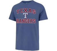 47 MLB Men's Union Arch Franklin Team Color Primary Logo Word Mark Short Sleeve T-Shirt, Texas Rangers, XL