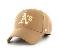 '47 MLB Oakland Athletics MVP Unisex Baseball Cap, Hook & Loop Strap, White Logo, Colour Camel
