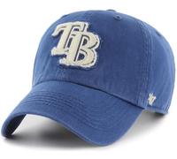 47 MLB Perfect Game Primary Logo Clean Up Adjustable Hat Cap, Adult One Size, Tampa Bay Rays, One size