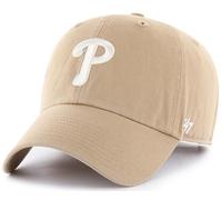 47 MLB Primary Logo Baseball Cap, Khaki/White, with Adjustable Strap, Adult One Size