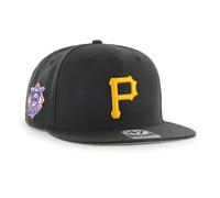 47 MLB Sure Shot Captain Hat Adjustable Structured 6-Panel Snapback Hat Cap, Adult One Size Fits All, Pittsburgh Pirates, One size