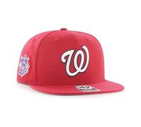 47 MLB Sure Shot Captain Hat Adjustable Structured 6-Panel Snapback Hat Cap, Adult One Size Fits All, Washington Nationals, One size