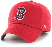 47 MLB Team Color Primary Logo Franchise Fitted Baseball Hat Cap, Unisex Adult, Boston Red Sox - Red, L
