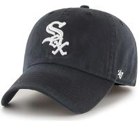47 MLB Team Color Primary Logo Franchise Fitted Baseball Hat Cap, Unisex Adult, Chicago White Sox - Black, XL