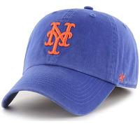 47 MLB Team Color Primary Logo Franchise Fitted Baseball Hat Cap, Unisex Adult, New York Mets - Blue, L