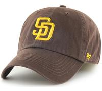 47 MLB Team Color Primary Logo Franchise Fitted Baseball Hat Cap, Unisex Adult, San Diego Padres - Brown, M