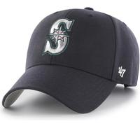 47 MLB Team Color Primary Logo MVP Adjustable Hat, Adult One Size Fits All, Seattle Mariners - Navy, One size