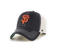 47 MLB Trawler Primary Logo Team Color Mesh Trucker Clean Up Adjustable Hat, Adult One Size Fits All, San Francisco Giants, One Size