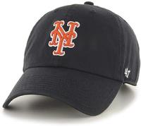 47 MLB Unisex-Adult Alternate Color Clean Up Adjustable Hat Cap - One Size, New York Mets Black, One size