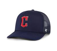 '47 MLB Unisex-Adult Foam Mesh Trucker Snapback Adjustable Hat Cap, Cleveland Guardians, One Size