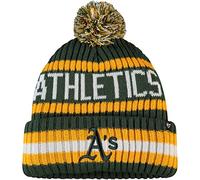 47 MLB Unisex-Adult Officially Licensed Primary Logo Bering Sport Knit Cuffed Pom Beanie Cold Weather Hat, Oakland Athletics, One size
