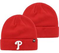 '47 MLB Unisex-Adult Primary Logo Cuffed Knit Primary Logo Team Color Beanie Hat Cold Weather Hat, One Size, Philadelphia Phillies Red, One size