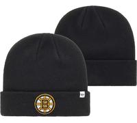 '47 MLB Unisex-Adult Primary Logo Cuffed Knit Primary Logo Team Color Beanie Hat Cold Weather Hat, One Size, Boston Bruins - Black, One size