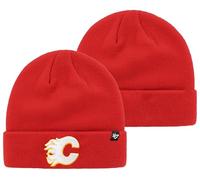 '47 MLB Unisex-Adult Primary Logo Cuffed Knit Primary Logo Team Color Beanie Hat Cold Weather Hat, One Size, Calgary Flames, One size