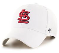 47 MLB White Primary Logo Team Color MVP Adjustable Hat, Adult One Size Fits All, St Louis Cardinals - White, One size
