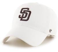 47 MLB White Team Color Primary Logo Clean Up Adjustable Strap Hat Cap, Adult One Size Fits All, San Diego Padres, One size