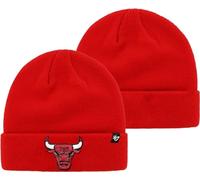 47 NBA Unisex-Adult Primary Logo Cuffed Knit Primary Logo Team Color Beanie Hat Cold Weather Hat, One Size, Chicago Bulls Red, One size