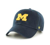 47 NCAA Michigan Wolverines Brand Clean Up Adjustable Hat, Navy 1, One Size