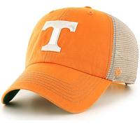 47 NCAA Trawler Primary Logo Team Color Mesh Trucker Clean Up Adjustable Hat, Adult One Size Fits All, Tennessee Volunteers, One size