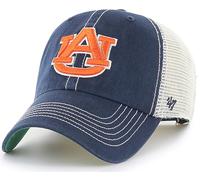 47 NCAA Trawler Primary Logo Team Color Mesh Trucker Clean Up Adjustable Hat, Adult One Size Fits All, Auburn Tigers, One size