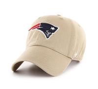 47 New England Patriots NFL Clean Up Unisex Baseball Cap, Adjustable, Team Badge, Khaki