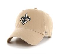 47 New Orleans Saints NFL Clean Up Unisex Baseball Cap, Adjustable, Team Badge, Khaki