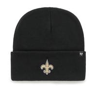 47 New Orleans Saints NFL Haymaker Unisex Beanie Cuff Knit, One Size Fit, Team Badge, Black