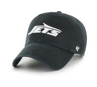 47 New York Jets NFL Clean Up Unisex Baseball Cap, Adjustable, Team Badge, Black