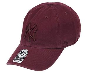 47 New York Yankees Adjustable Cap Clean Up Tonal MLB Dark Maroon, Red, One Size