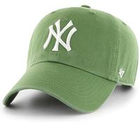'47 New York Yankees Fatigue Green Logo Primary Logo Clean Up Adjustable Strap Hat Cap, Adult One Size Fits All, Green, One size