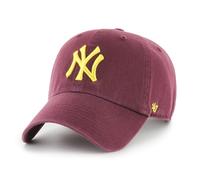 47 New York Yankees MLB Clean Up Dark Maroon Adjustable Cap