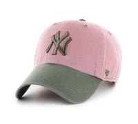 47 New York Yankees MLB Clean Up Two Tone Pink Green Adjustable Cap