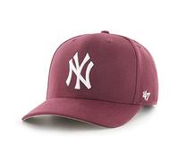 47 New York Yankees MLB MVP DP Unisex Baseball Cap, Adjustable, White Logo, Dark Maroon