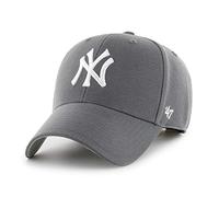 47 New York Yankees+ MLB MVP Unisex Baseball Cap, Adjustable, White Logo, Charcoal Grey