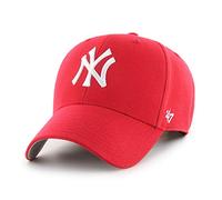 47 New York Yankees MLB MVP Unisex Baseball Cap, Adjustable, White Logo, Red