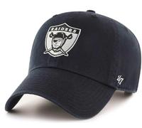 47 NFL Unisex Adult Clean Up Throwback Logo Adjustable Hat Cap One Size, Las Vegas Raiders - Black Throwback, One size