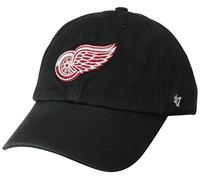 47 Brand Detroit Red Wings Baseball Cap - NHL Clean Up - Black