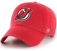 47 NHL Team Color Alternate Primary Logo Clean Up Adjustable Cap Dad Hat, Adult One Size Fits All, New Jersey Devils - Red, One size