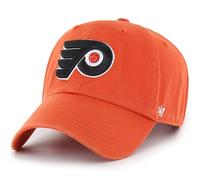 47 NHL Team Color Alternate Primary Logo Clean Up Adjustable Cap Dad Hat, Adult One Size Fits All, Philadelphia Flyers - Orange, One size