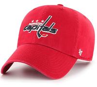 47 NHL Team Color Alternate Primary Logo Clean Up Adjustable Cap Dad Hat, Adult One Size Fits All, Washington Capitals - Red, One size